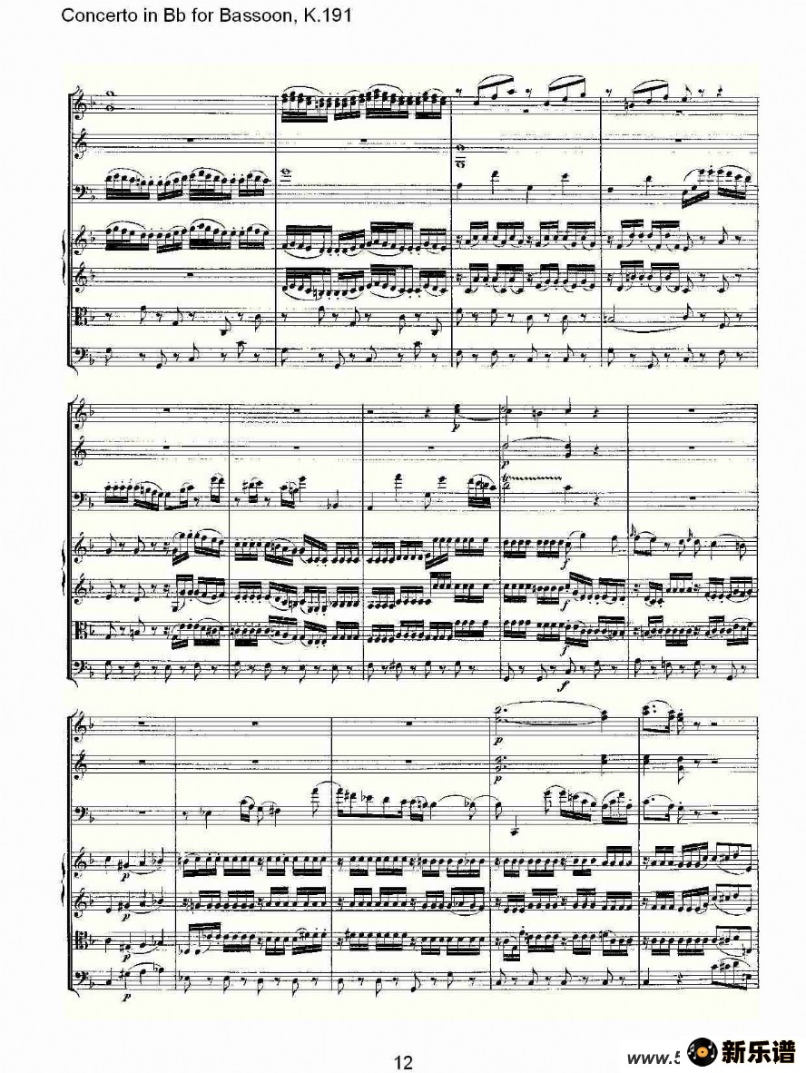 concerto in bb for bassoon, k.191ļ׸